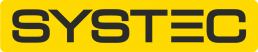 SYSTEC Logo schwarze Schrift auf gelbem Grund
