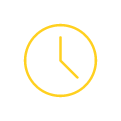 Gelbes Symbol Uhr